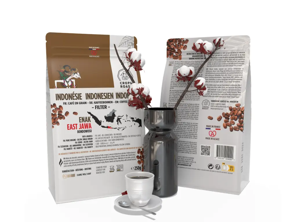 ENAK, Specialty Filter Coffee Bean, CROP & ROAST, East Jawa Bondowoso Indonesia, Washed